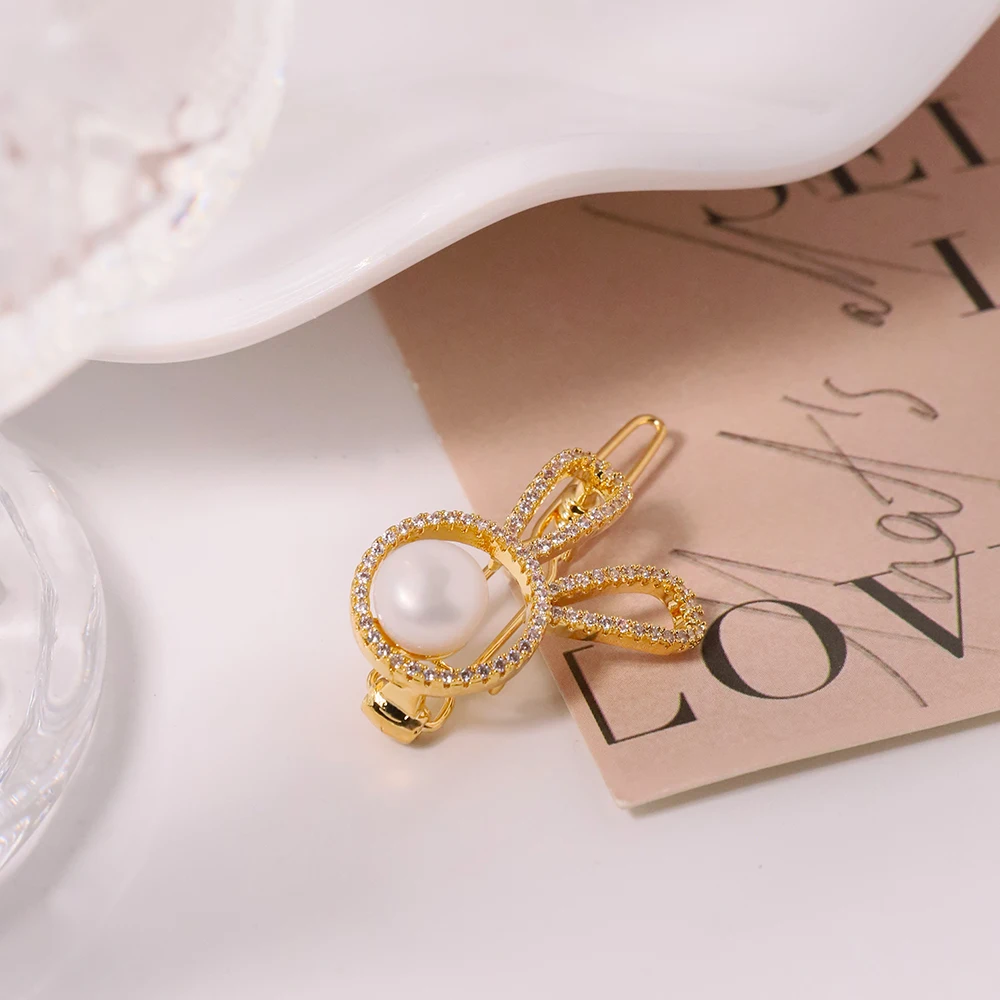 GLSEEVO натуральный пресноводный жемчуг инкрустированный цирконием Кролик милые