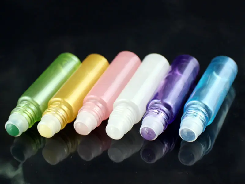 10pcs/lot Thick 10ml Glass Perfume Roll on Bottle with Stainless Steel/Gemstone Roller Ball Glass Essential Oil Bottle images - 6