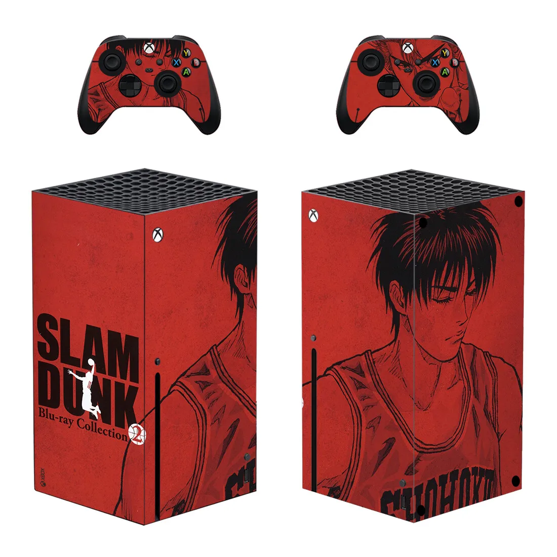 Наклейка на консоль Xbox серии X и 2 контроллера