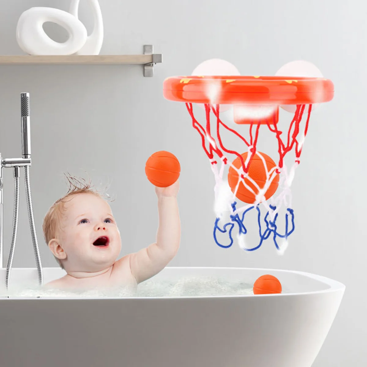 

4 шт./компл. ванна для баскетбола с 3 мячиками и игрой в ванну для детей