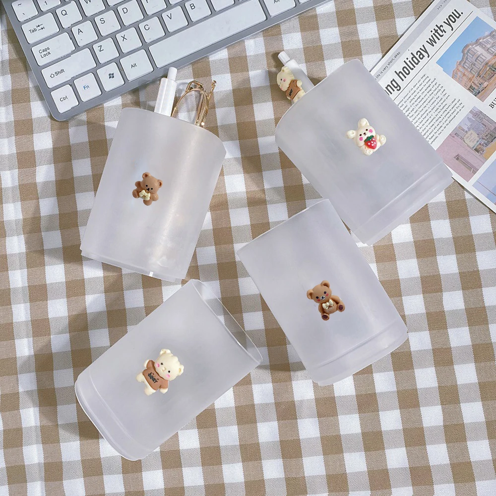 Прозрачный держатель для карандашей подставка кистей настольный органайзер