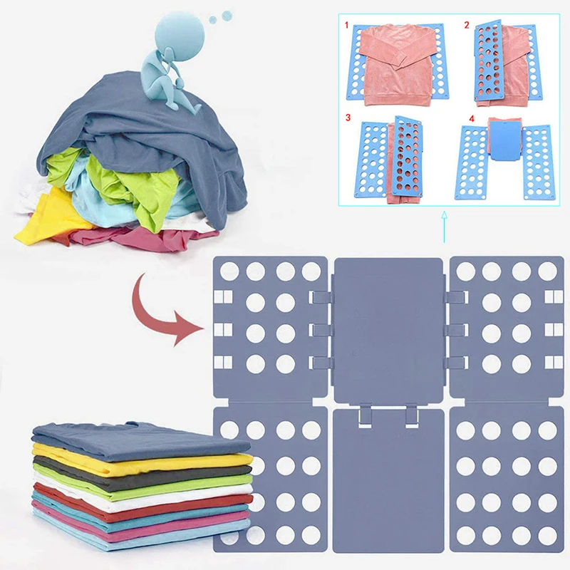 

Lazy Folding Board Quick Fold The Clothes T Shirts Save Time Adults Child Jumpers Sweater Helper Laundry Storage Organization