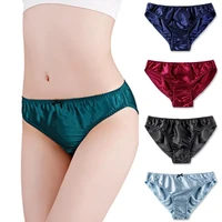 womens 100 mulberry silk panties female seamless underwear breathable panties sexy soild luxury panties satin brief