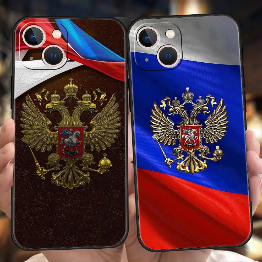 

Russian Flag Phone Case Cover for iPhone 14 13 12 11 Pro Max 7 8 Plus XR XS X SE 2020 13 Mini Silicone Soft Fundas Shell Capas