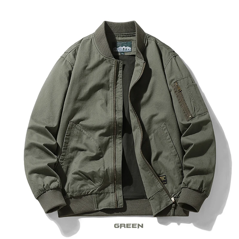 Куртка-пилот мужская оверсайз из чистого хлопка Классическая Свободная