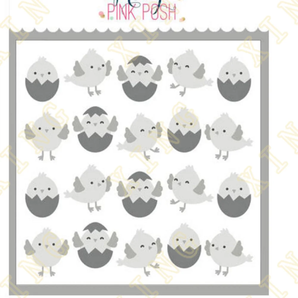 

Easter Layered Chicks (4 Layer) Layering Stencils Painting Scrapbook Coloring Embossing Album Decorative Template New Arrival