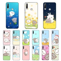 maiyaca peach cat cute cartoon couple phone case for huawei y 6 9 7 5 8s prime 2019 2018 enjoy 7 plus