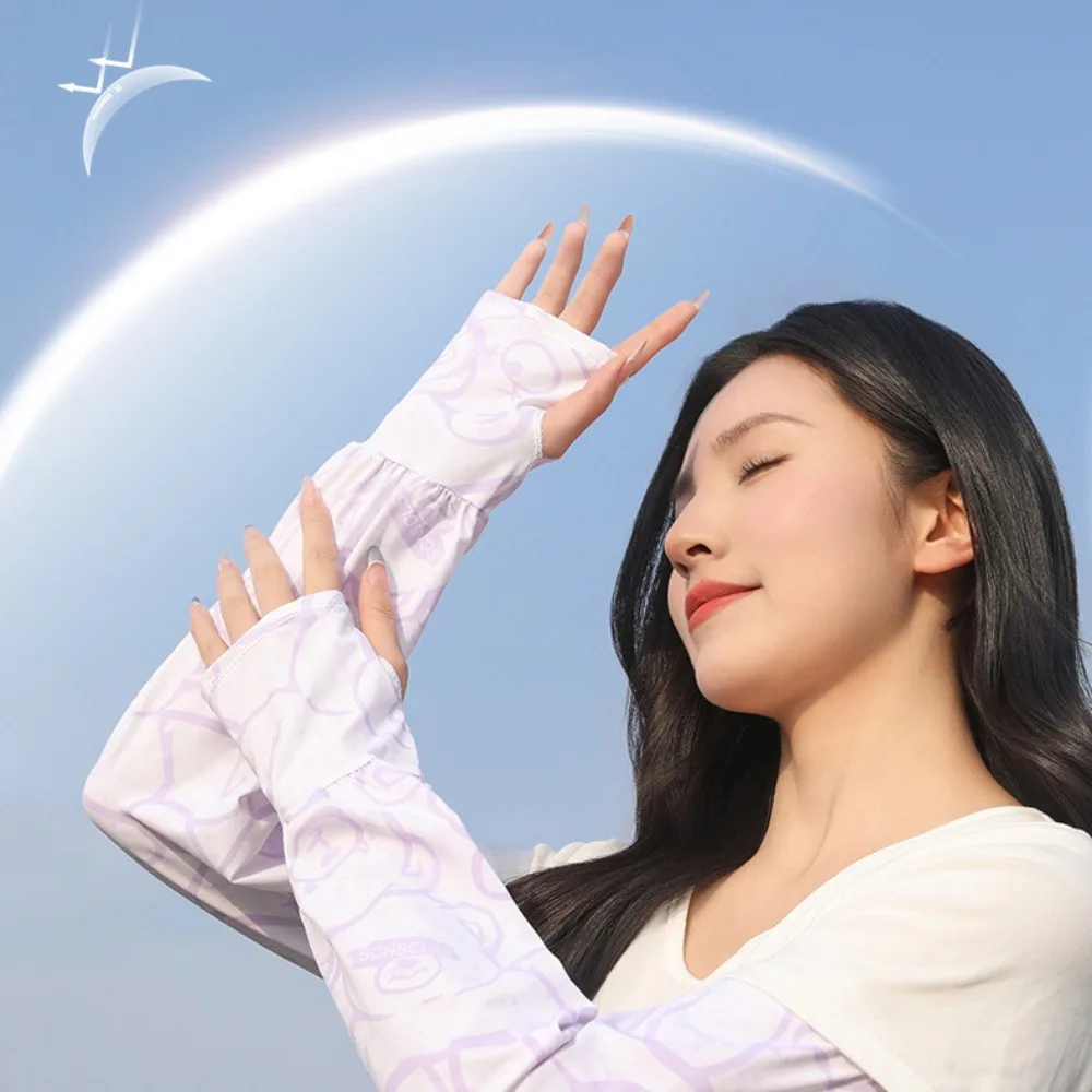 Дышащие летние ледяные рукава защита от ультрафиолета солнца аниме мультяшный