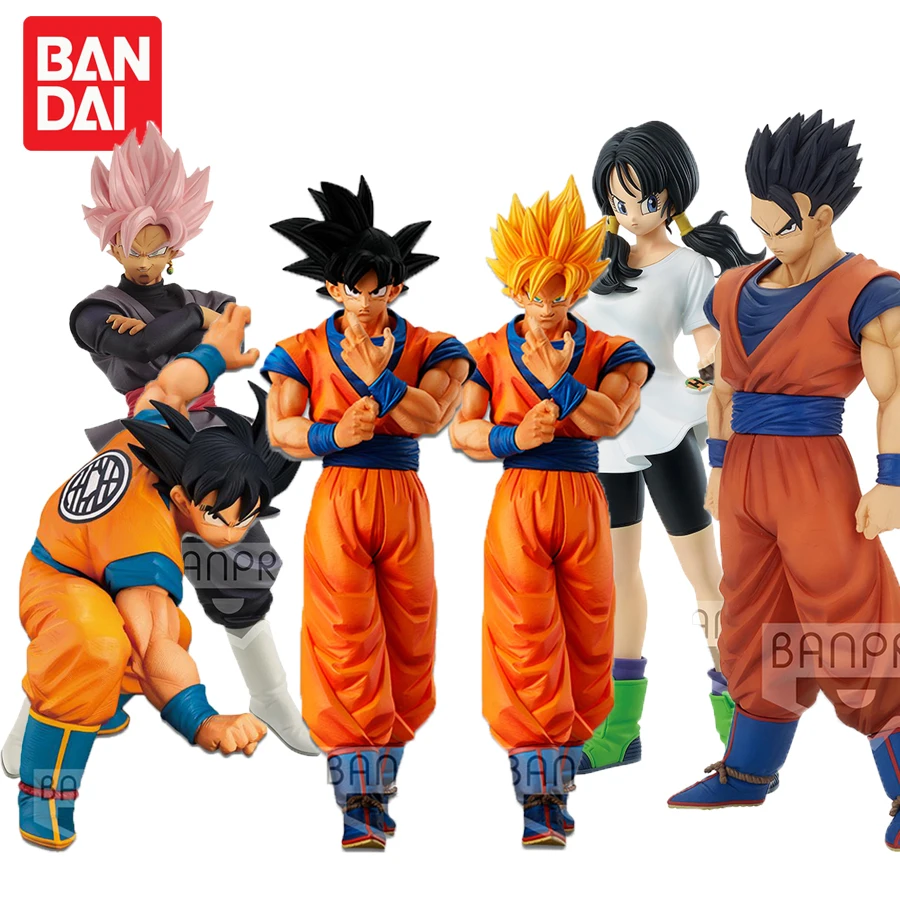Оригинальные фигурки Bandai Dragon Ball Super Saiyan Goku Vegeta Gogeta Jiren, коллекционные модели игрушек, фигурки героев аниме