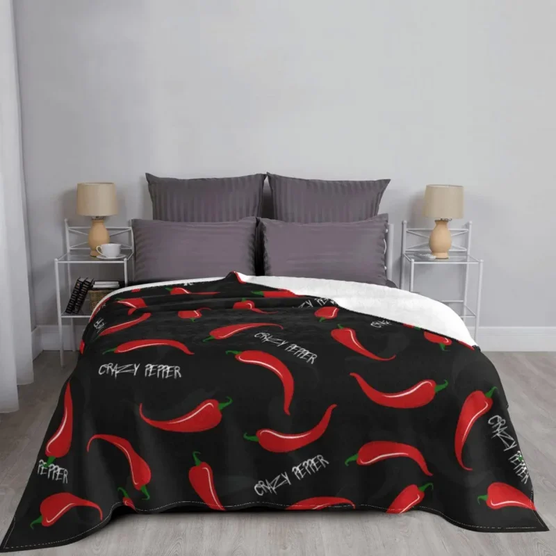 

Hot Chili Fleece Autumn/Winter Peppers Multifunction Lightweight Thin Throw Blanket For Sofa Car Bedspreads