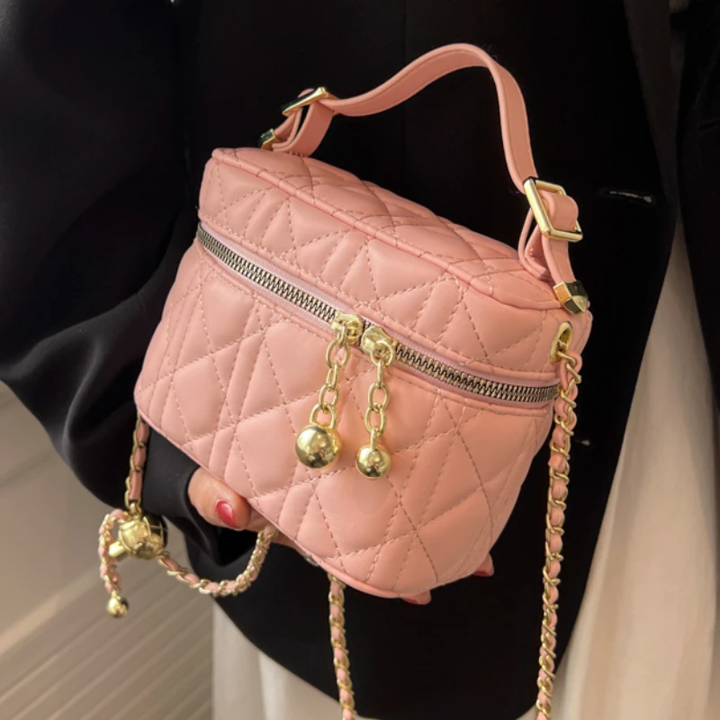 

Luxury Mini Box PU Leather Sling Crossbody Bag with Short Handle for Woman 2022 Cute Phone Shoulder Handbag Kawaii Totes Tiny