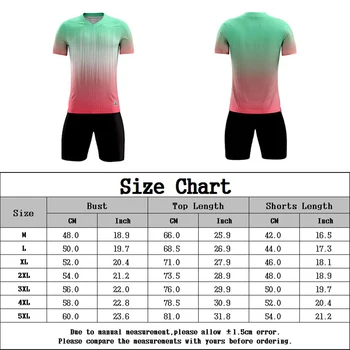 Gradient Jerseys Football Uniform Breathable Vertical Team Jerseys Suit Quick-Dry Elastic Exercise for Men Women Sports Clothes 6