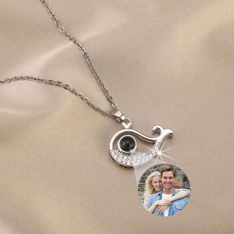 Пользовательская фотография проекционирование ecklace Дельфин Подвеска