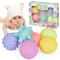 soft glue multi textured baby hand grabbing ball toy newborn baby learning to climb tactile massage ball