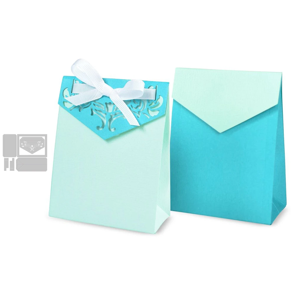 

New Gift Bag Carved Decoration Metal Lace Cutting Dies Template DIY Scrapbook Decoration Embossing Process Template Die Cutting