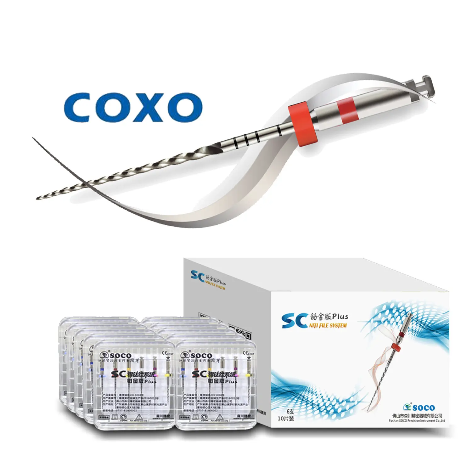 

SOCO PLUS 6Pcs/Box Activated Root Canal File Dentist Tools Root Canal File Endodontic Files Dental Rotary Files Dental Materials