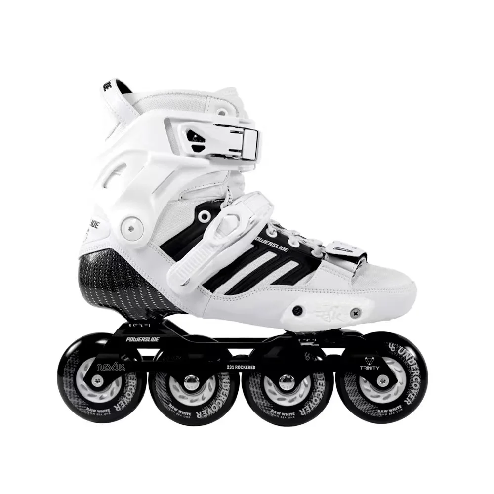 2023 Original Powerslide Hardcore EVO Trinity 4*80/3*90mm Inline Skates Urban Heatmodelable Carbon Fiber Roller Skating Patines