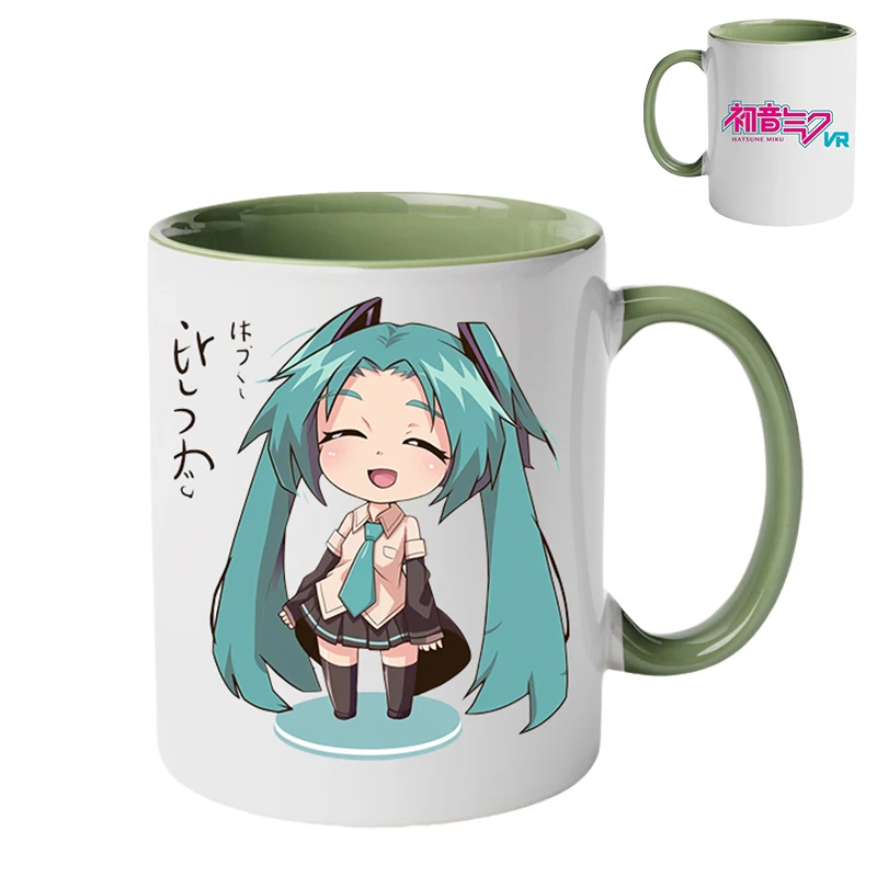 Милая керамическая кружка 11 унций с Аниме Хацунэ Мику милая повседневный подарок