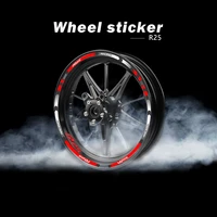 for yamaha yzf r25 yzf r25 motorcycle reflective decals wheels moto rim stickers decoration protection rim sticker