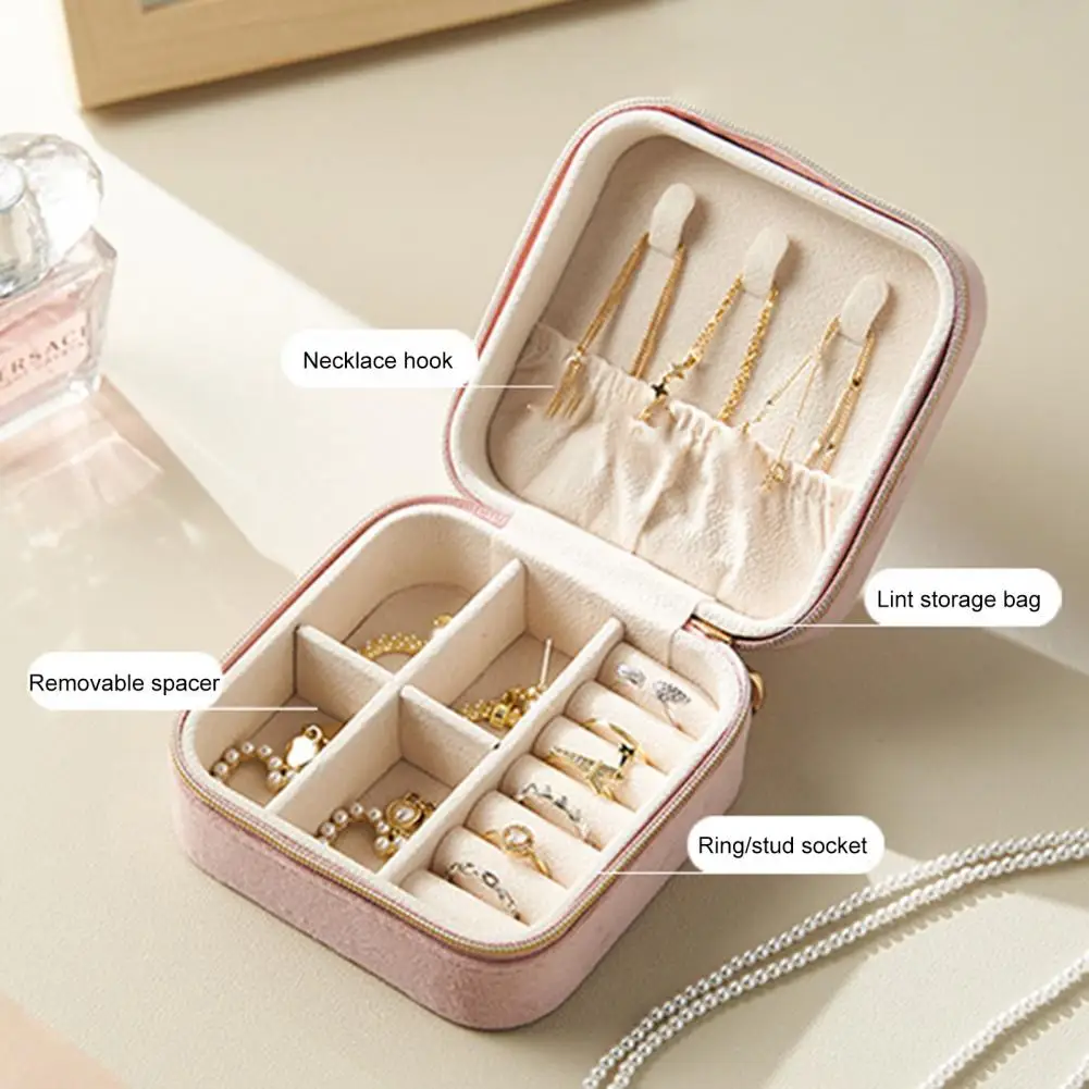 

High-end Jewelry Case Keep Neat Jewelry Storage Box Category Classification Dorm Earrings Ring Organizer Jewelry Storage