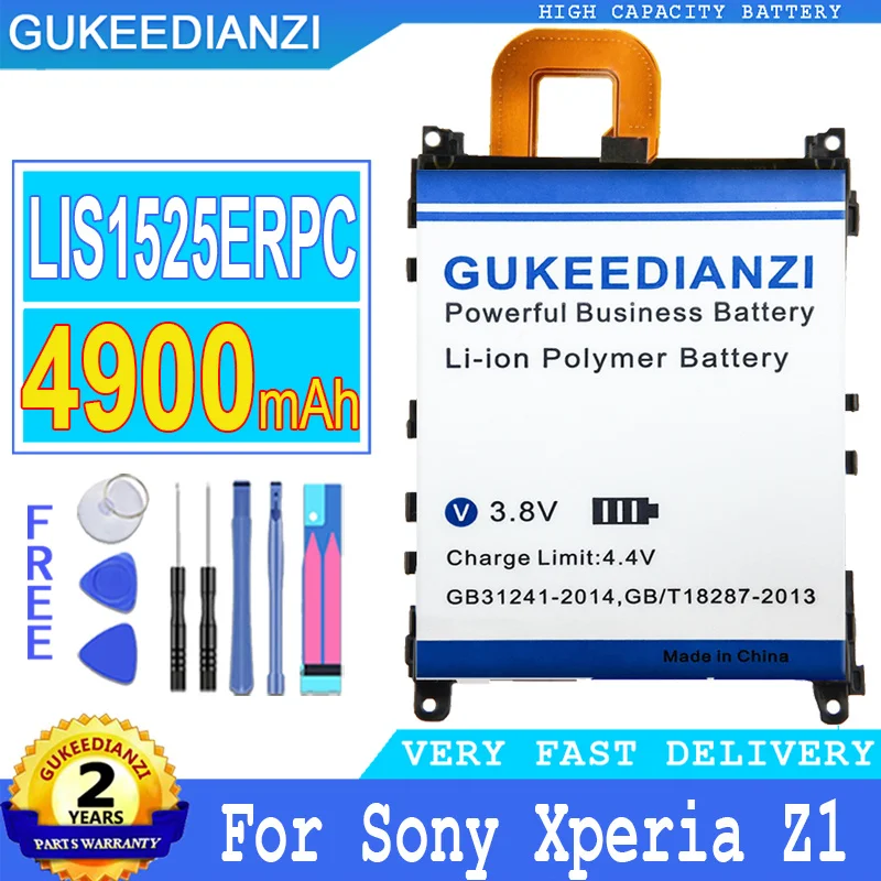 Аккумулятор 4900 мАч для Sony Xperia Z1 L39h, модель C6902 C6903 C6906 C6943 Xperia I1 + Бесплатные инструменты