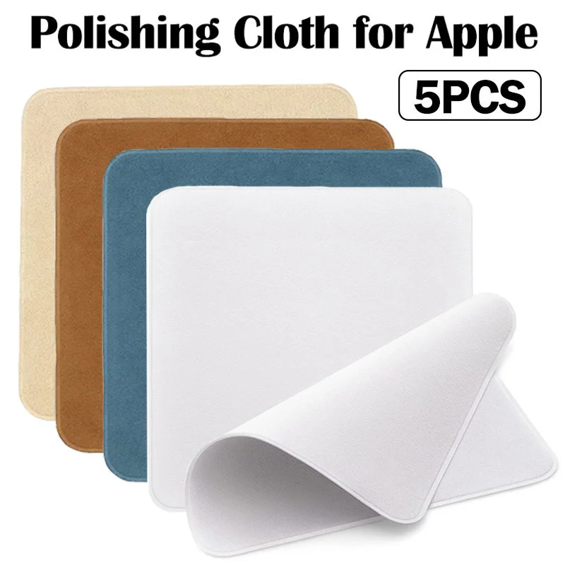 

5PCS Universal Polishing Cloth for Apple IPhone 13 12 Pro IPad Mini Macbook Air Screen Display Camera Polish Cleaning Wipe Cloth