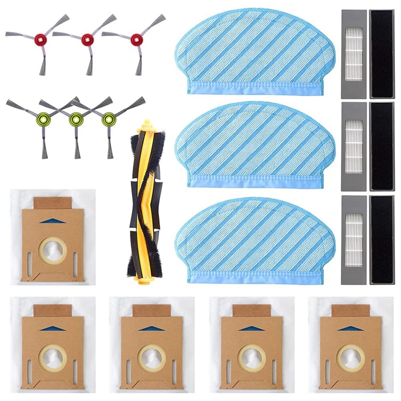 

18 Pcs Filter Brush Set, Replacement Accessories For Ecovacs Deebot Ozmo T8 T8 + T8 AIVI T8 MAX N8 + N8 Pro+ T9+