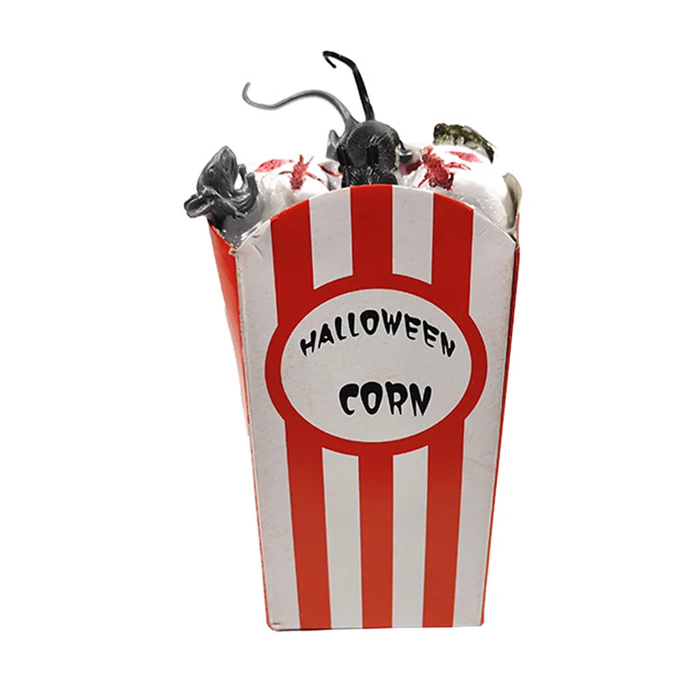 

Halloween Simulation Mouse Popcorn Boxes Prank Prop Disgusting Popcorn Bucket Model Haunted House Festival Party Decoration