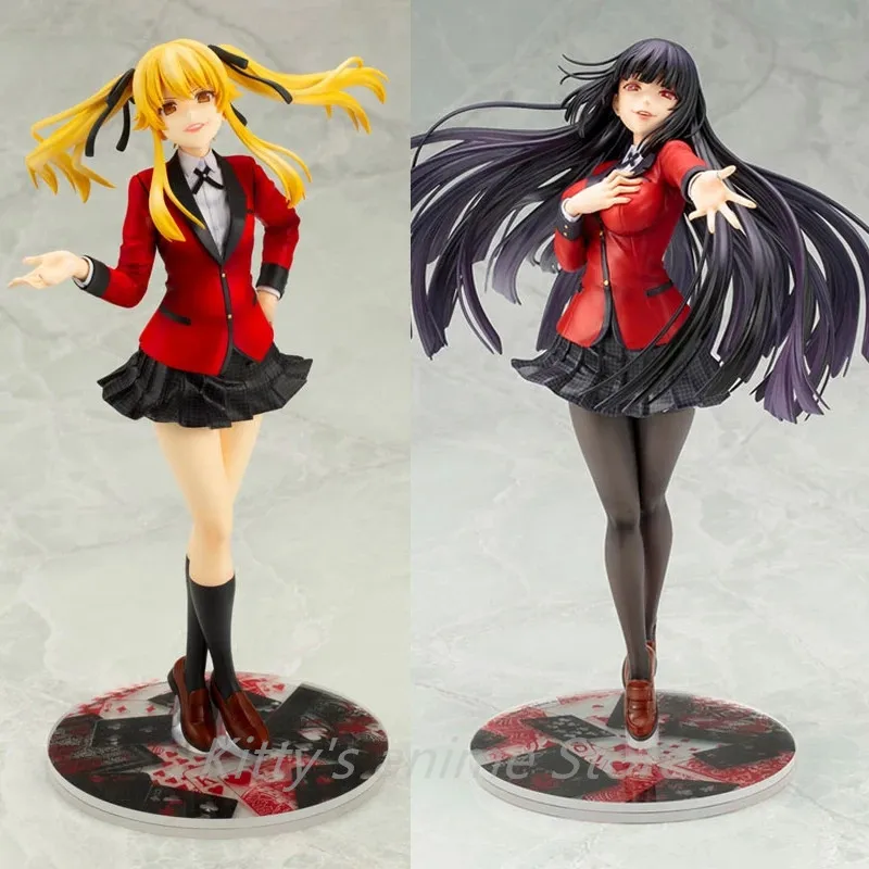 

20cm ARTFXJ KAKEGURUI Anime Figure Jabami Yumeko Meari Saotome Action Figure Change Face Toy Collection Model Doll Gifts