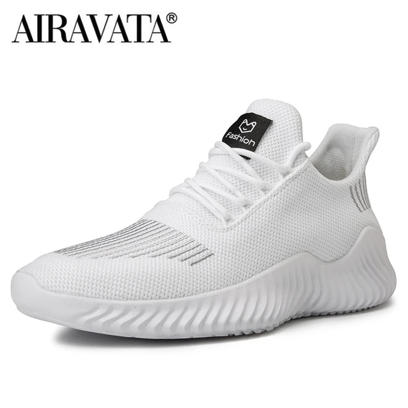 Men Sneakers Mesh Breathable Trendy Lace-Up Lightweight Black Walking Big Size Man Tenis Shoe Zapatillas Hombre Size 39-47