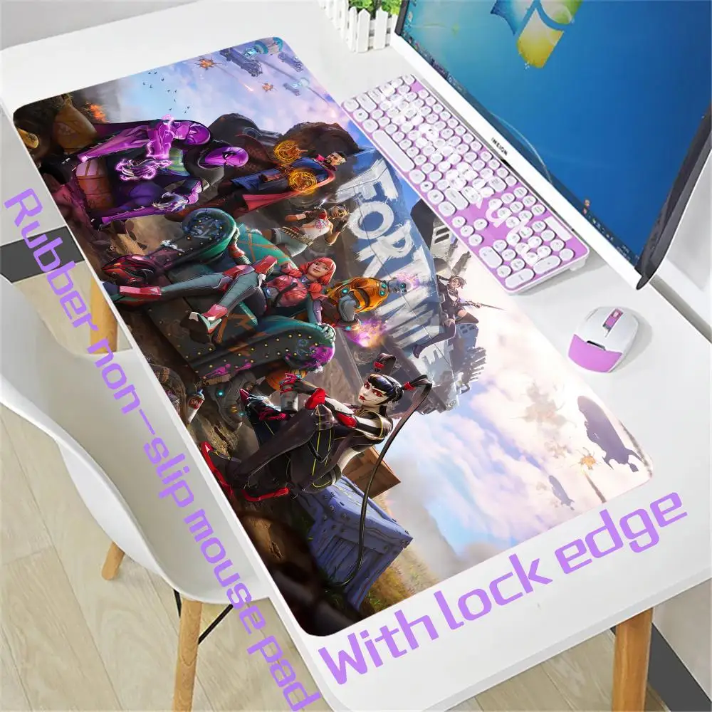 Desk Mouse Pad Non-Slip Rubber Edge Floor mats Esports Kawaii F-FortniteS locking 900x400 XXL Mousemat