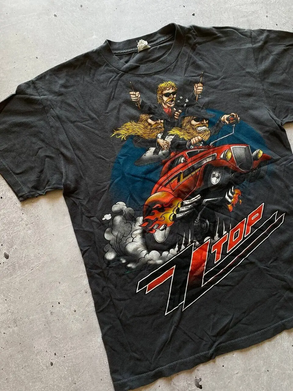 Винтажная редкая ZZ футболка Y2K