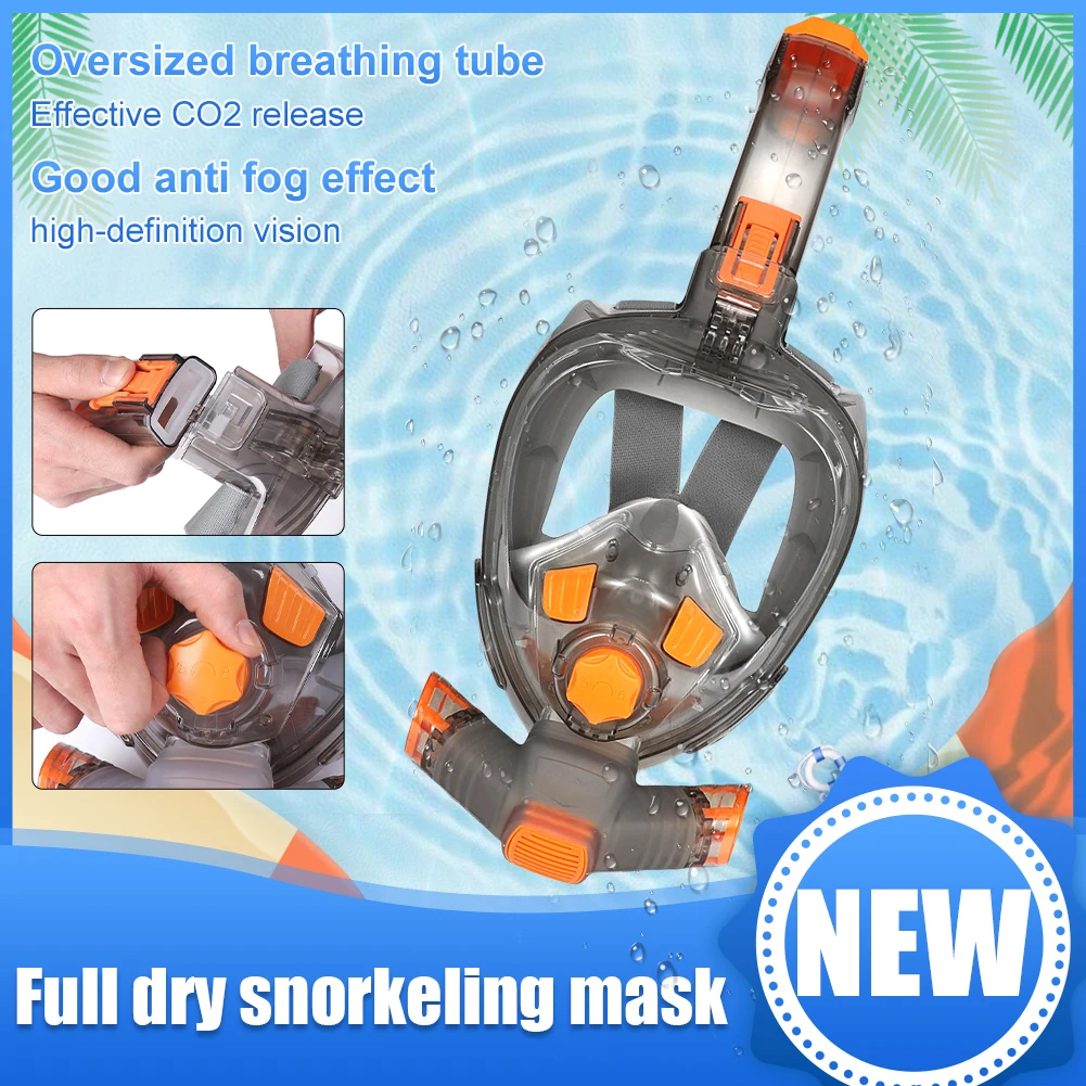 

Snorkeling Mask Full Face Anti Fog Scuba Diving Snorkeling Mask 180° Wide View Waterproof For Adult Youth Swimming Equipment