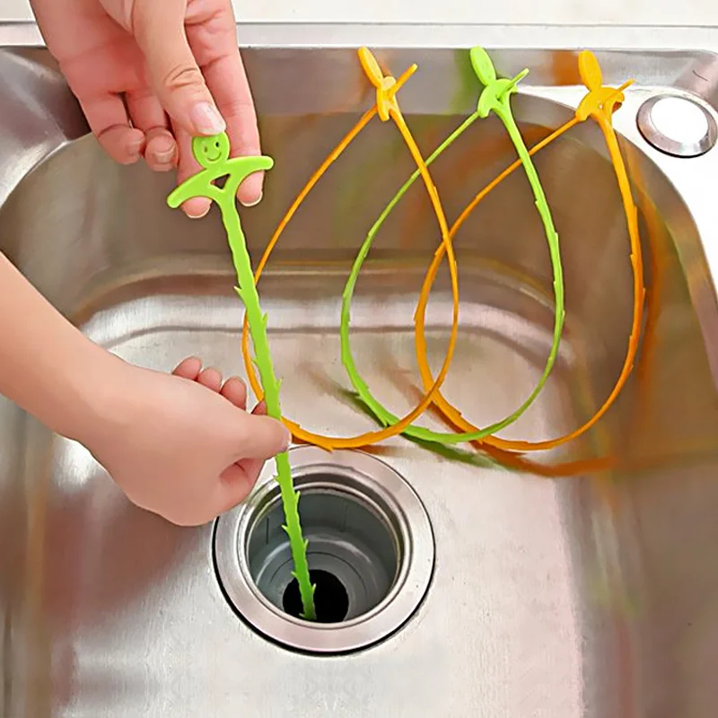 

Pipe Dredging Brush Bathroom Hook Cleaner Sticks Hand Hair Cleaning Sink Sewer Dredging Remover Hole Remover Tool Accessories