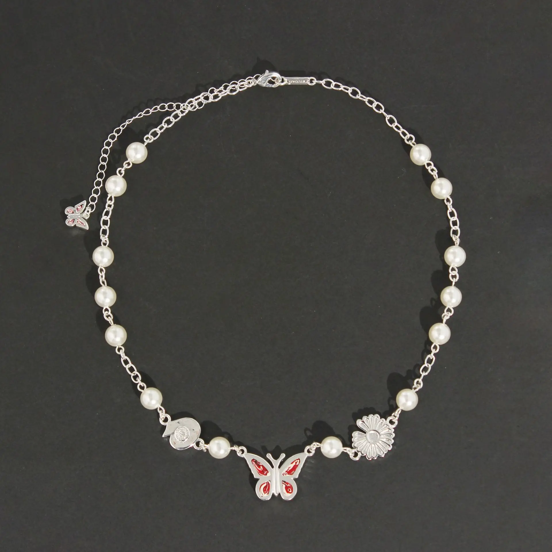 

Tassel necklace women's all-match clavicle chain punk retro high-end zircon necklace