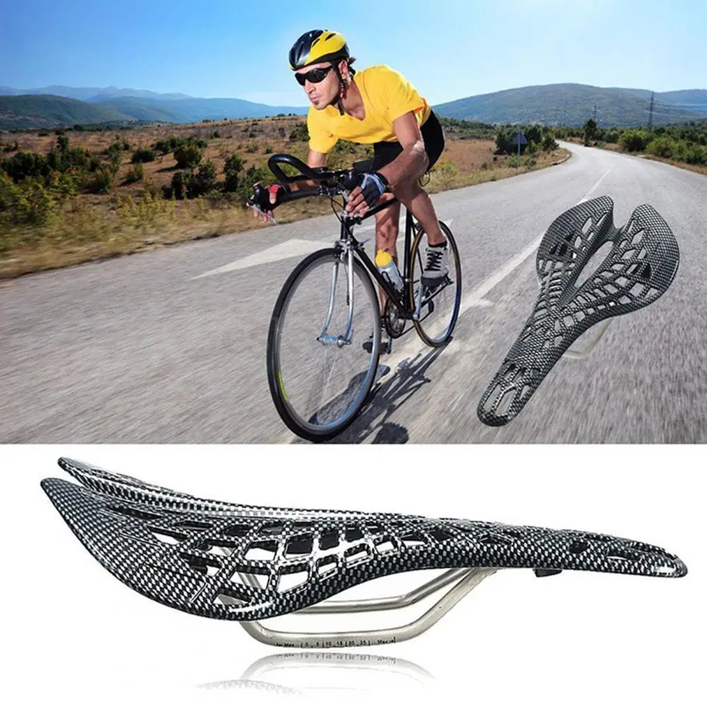 

High Stability Stainless Steel Stand Seat Saddle Carbon Fiber Racing Bike Riding Spider-web Hollow Saddle Seat for Outdoor Cycli