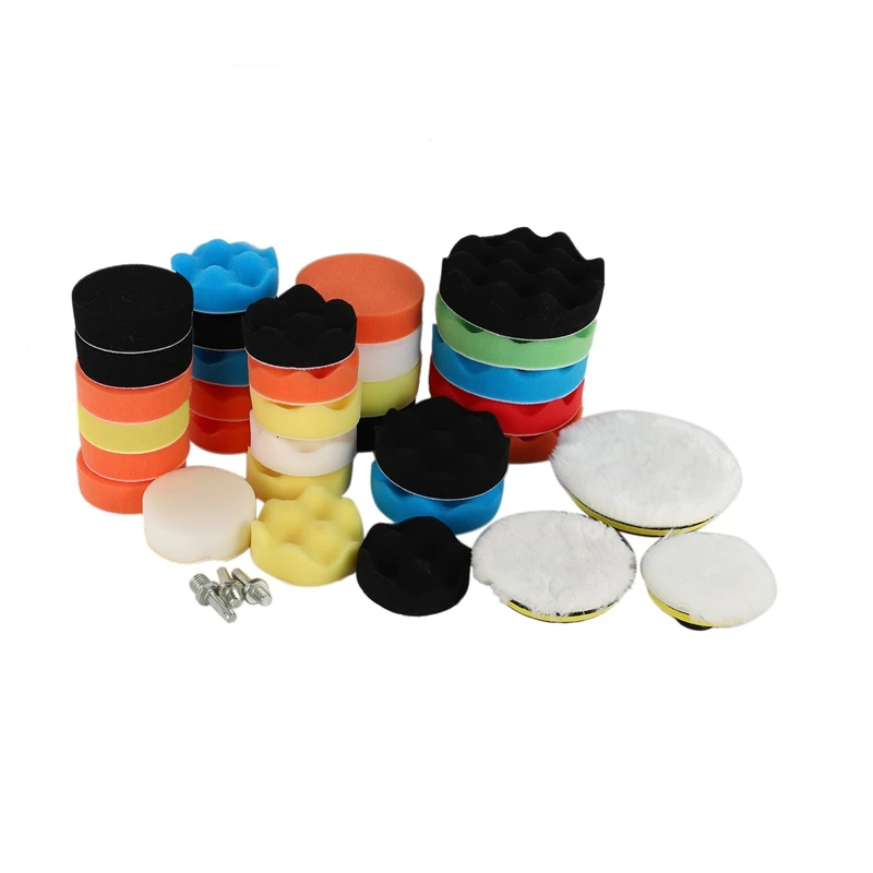 

38Pcs Polishing Pad Kit Buffing Pads Car Care Polisher Waxing Polishing Set