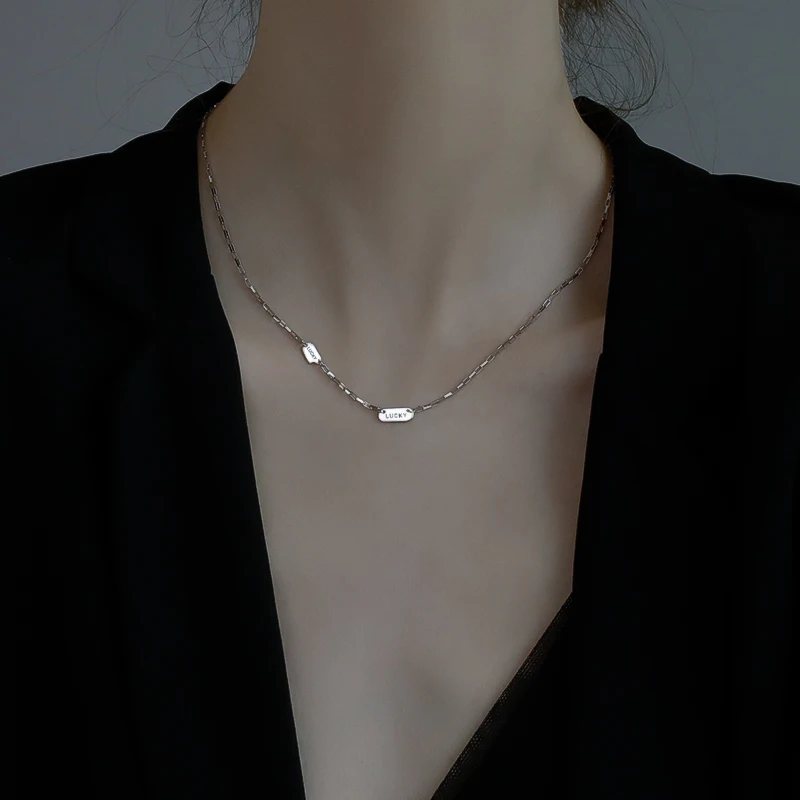 Женское ожерелье из стерлингового серебра 925 пробы 2024 новый популярный дизайн