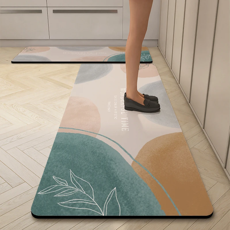 

Luxury Long Waterproof Kitchen Mat Hallway Absorbent Non-slip Corridor Room Rug Floor Mat Carpet Entrance Doormat Washable