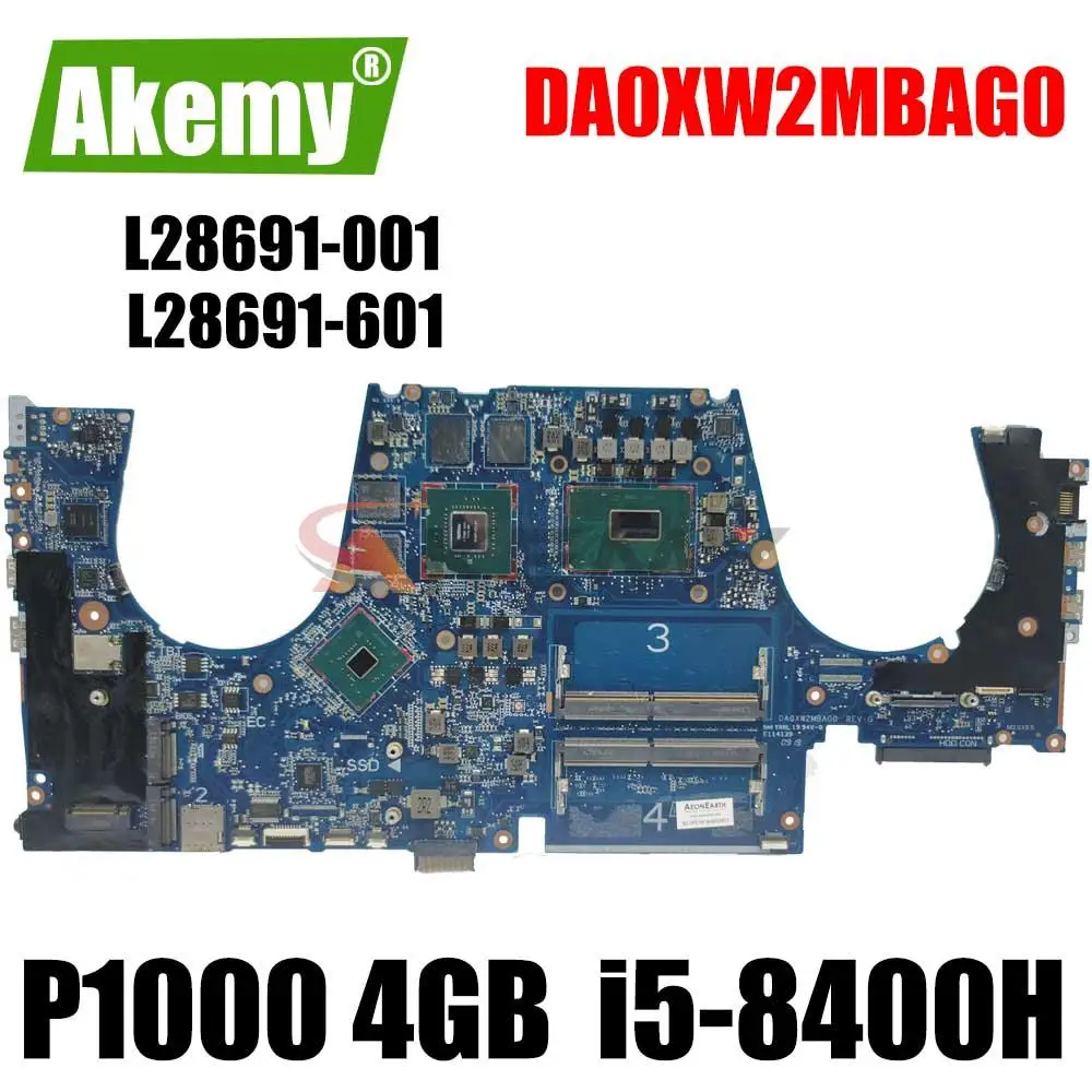 

Akemy For HP Zbook 15 G5 Laptop Motherboard With I5-8400H CPU L28691-601 L28691-001 DA0XW2MBAG0 N18P-Q1-A1 P1000 4GB DDR4