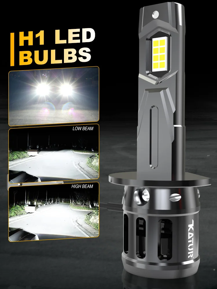 Katur 2x H1 светодиодная Автомобильная фара мини-размер 6000 лм 2013 K белый с