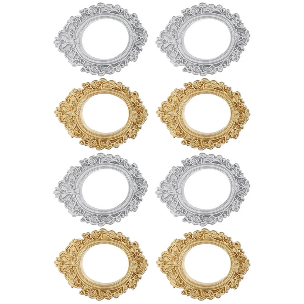 

8 Pcs Gold Picture Frames Photo Frame Ornaments Ornament Frame Display Vintage Golden Frame Small Photo Frame Picture Frame Pack