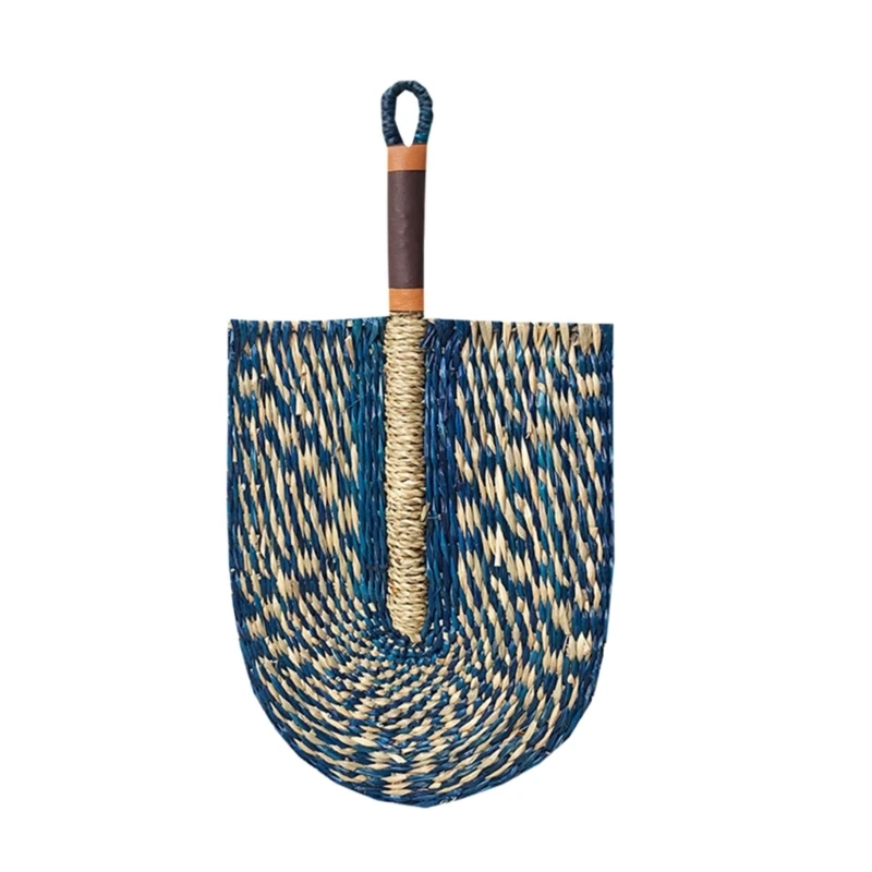 Богемный красочный ручной веер тканый из морской травы настенное украшение