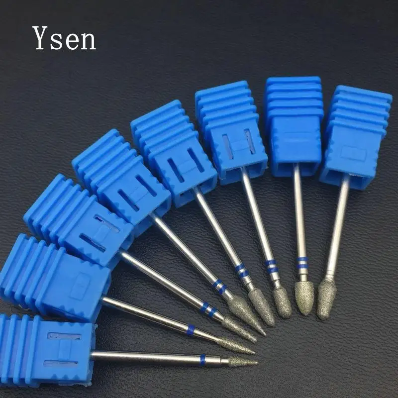 8 pcsType Diamond Nail Drill Bits Rotary Burr Bit Pedicure Tools Electric Manicure Machine Accessories Mills | Красота и здоровье
