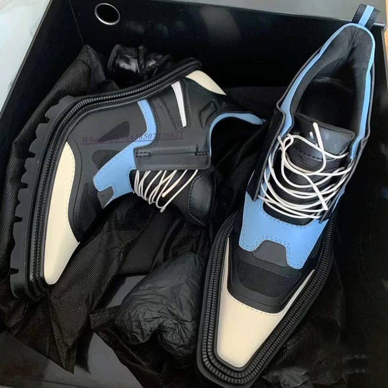 Color Matching Martin Boots Women's New Pointed Toe Shaped Heel Locomotive Short Boots Personality Fashionable Short Boots