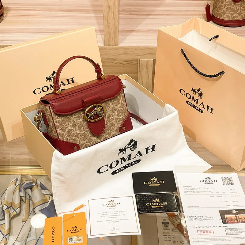 Large Brand Women's Bag Wholesale 2023 New Fashion Versatile Portable Box Makeup Bag Single Shoulder Crossbody Bag