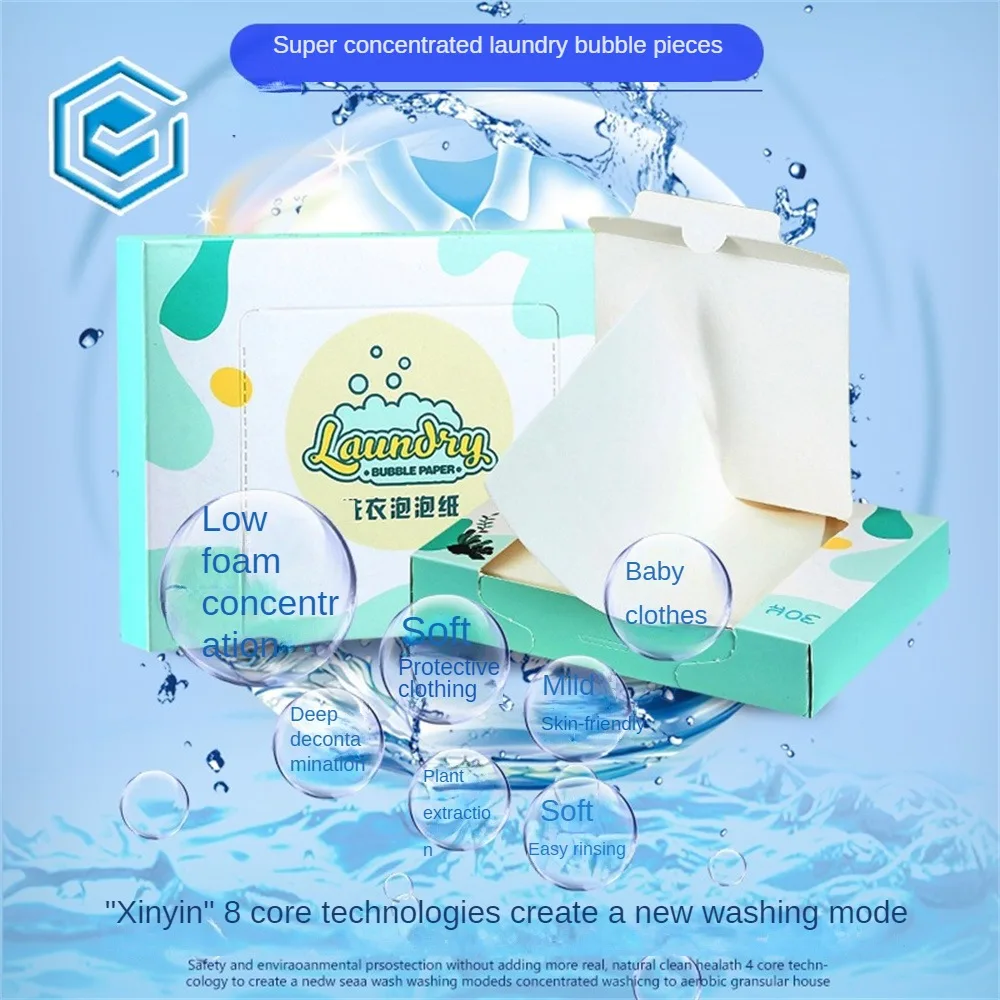 

Lasting Fragrance Concentrated To Destain Bubble Paper Washing Clothes Strong Decontamination Laundry Bubble Paper Lazy People