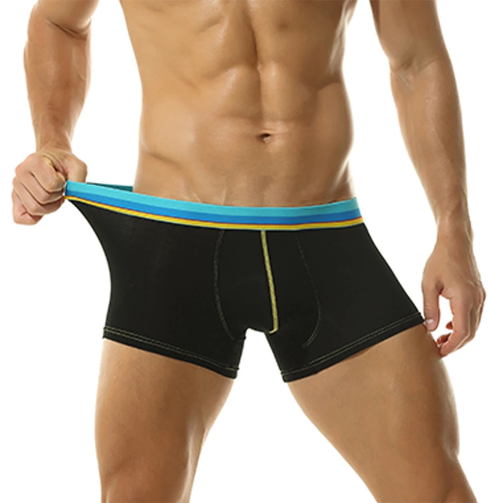 

Sexy Boxer Briefs Mens Comfortable Underwear Low-rise Underpants Bulge Pouch Panties Boxer Shorts Breathable Underpants