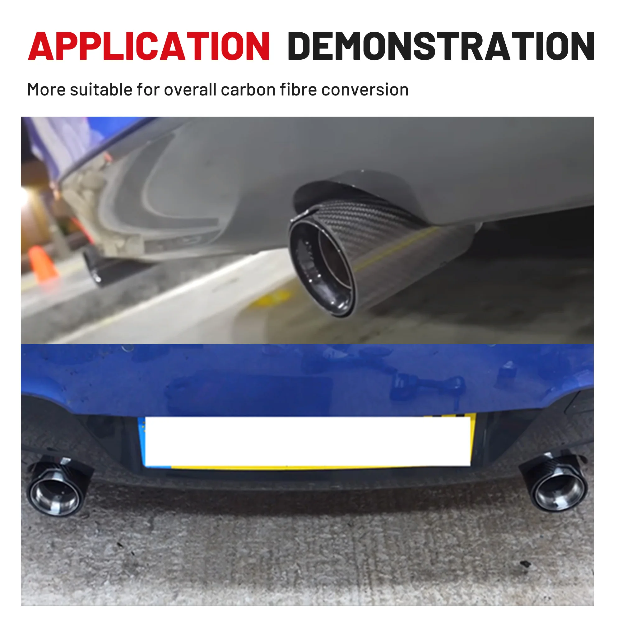 Наконечник Выхлопной Трубы из углеродного волокна для украшения автомобиля
