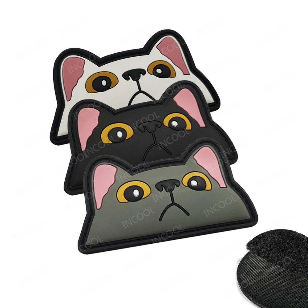 Светоотражающие нашивки с изображением мультяшного кота милые котенка из ПВХ